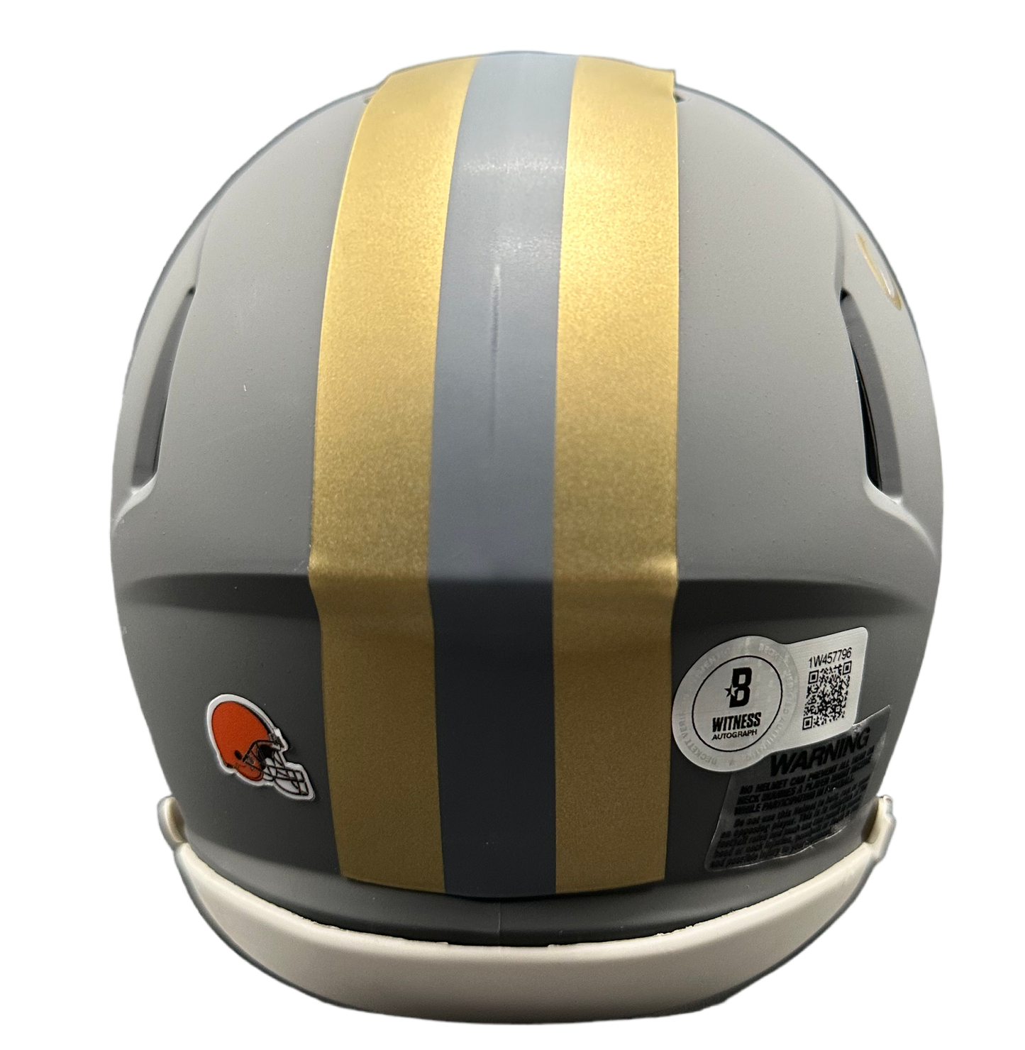 Cleveland Browns Nick Chubb Hand Signed Autographed Alternate Slate Mini Helmet with Beckett COA