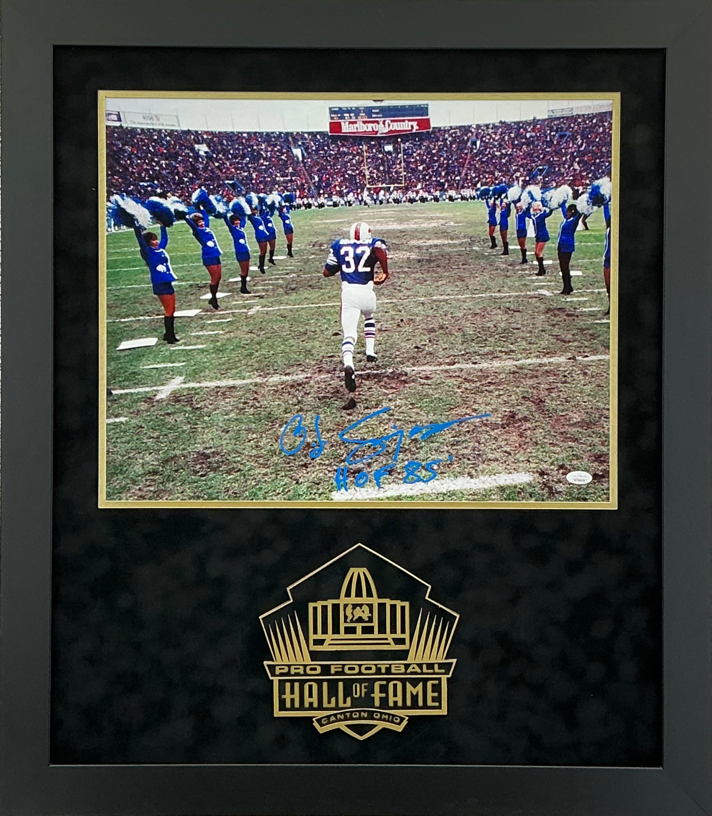 OJ Simpson - EXCLUSIVE PRO FOOTBALL HALL OF FAME PHOTO FRAMING 3D LOGO WITH DOUBLE SUEDE