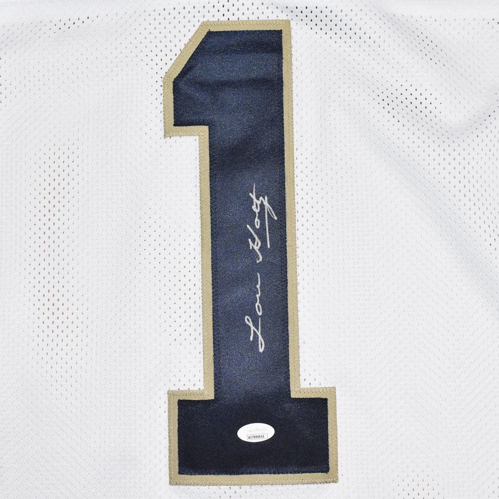 Notre Dame Coach Lou Holtz Hand Signed Autographed Custom White Jersey JSA COA