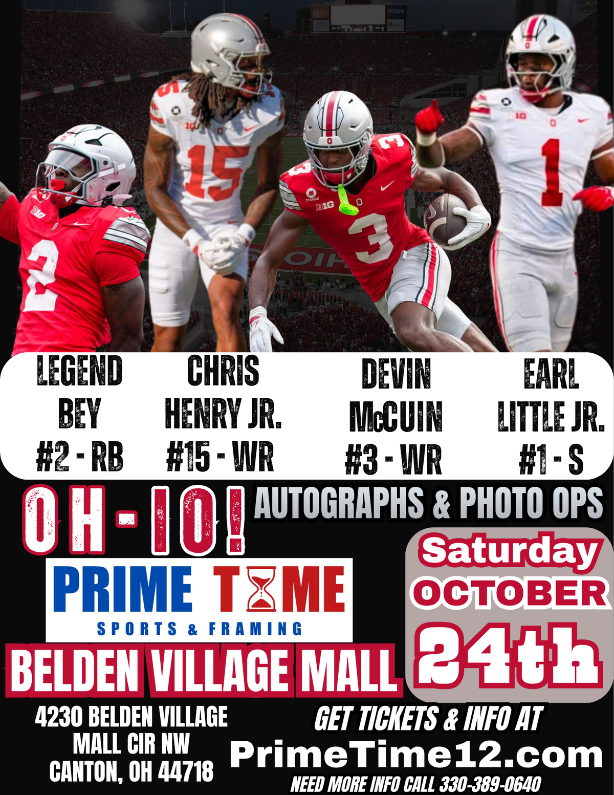 Mail-in or Drop off for Chris Henry Jr. autograph signing