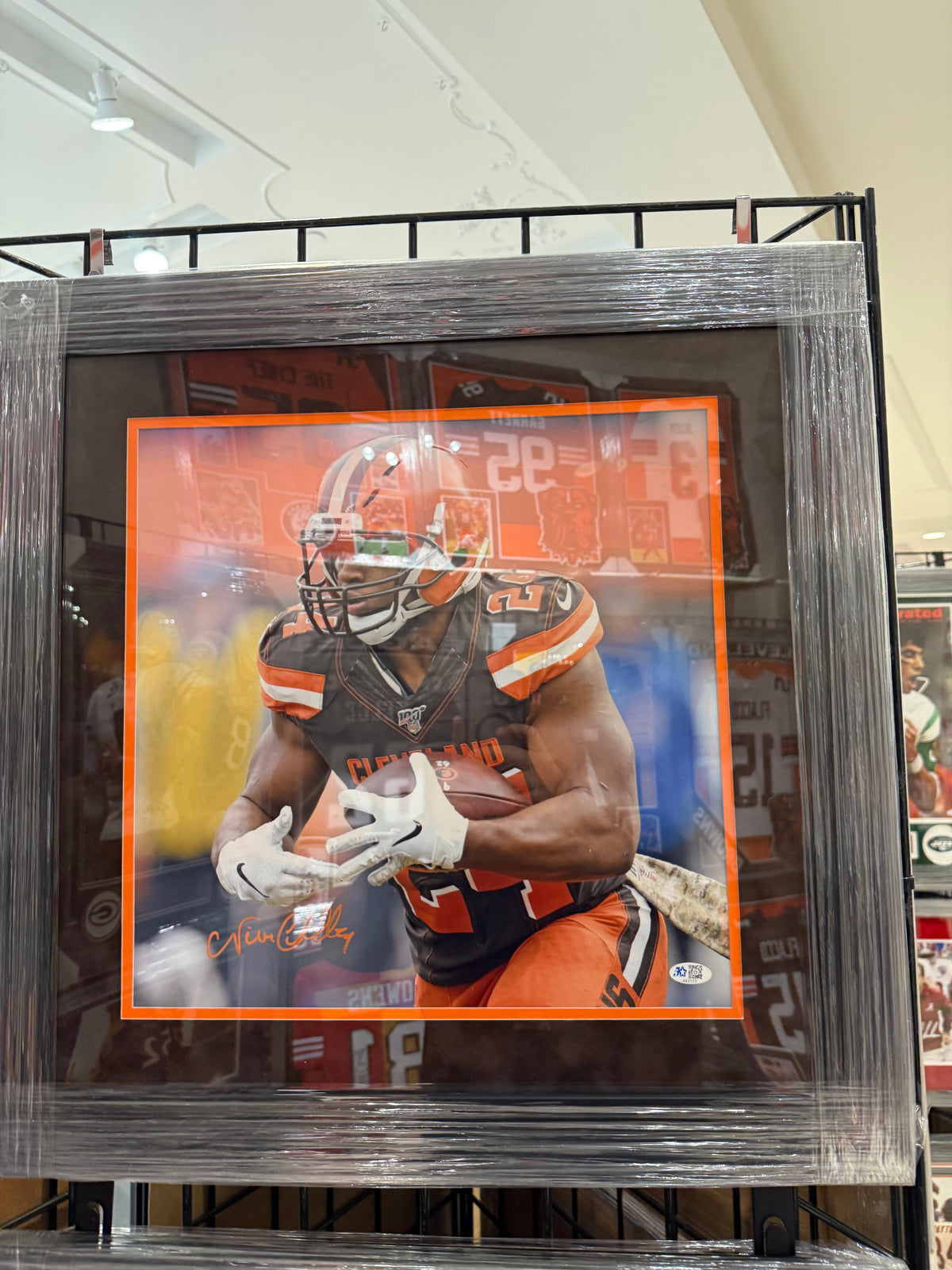 Cleveland Browns Nick Chubb Signed Autographed 16x20 Photo Custom Framed COA
