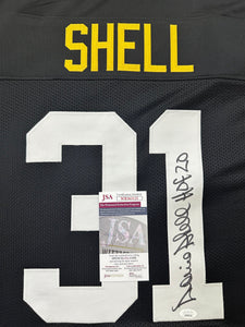 Pittsburgh Steelers Donnie Shell Hand Signed Autographed Custom Jersey HOF 20 Inscription JSA COA