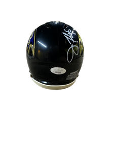 Baltimore Ravens Hand Signed Autographed Mini Helmet JSA COA