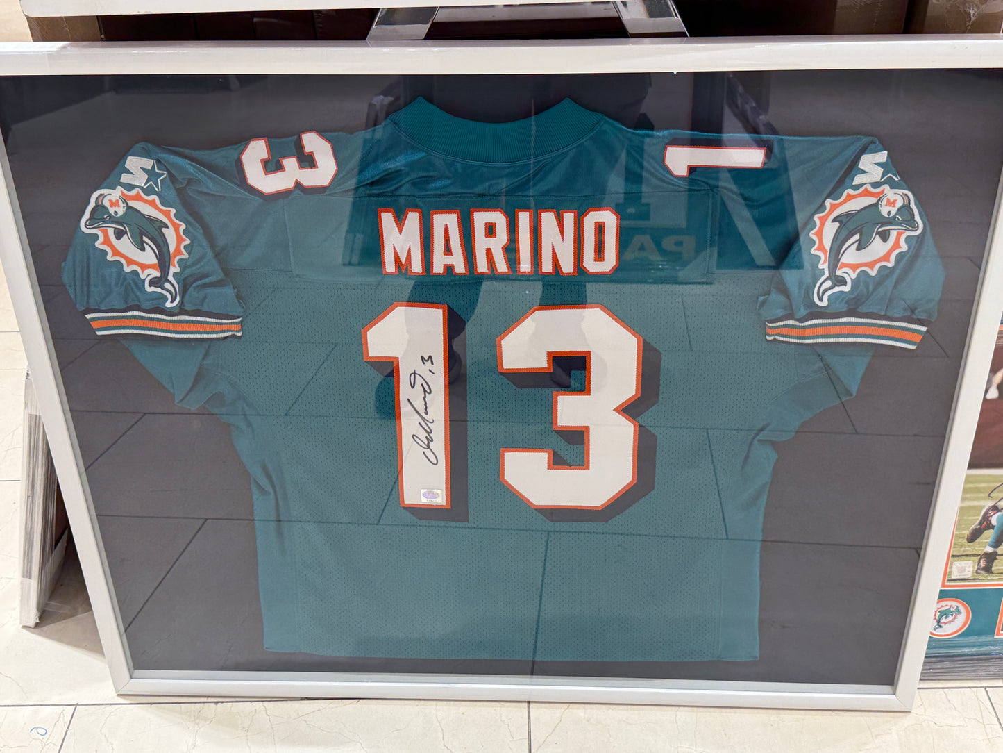 Miami Dolphins Dan Marino Signed Autographed Jersey Custom Framed COA