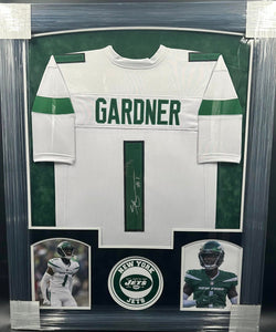 New York Jets Ahmad "Sauce" Gardner Signed Jersey Framed & Suede Matted