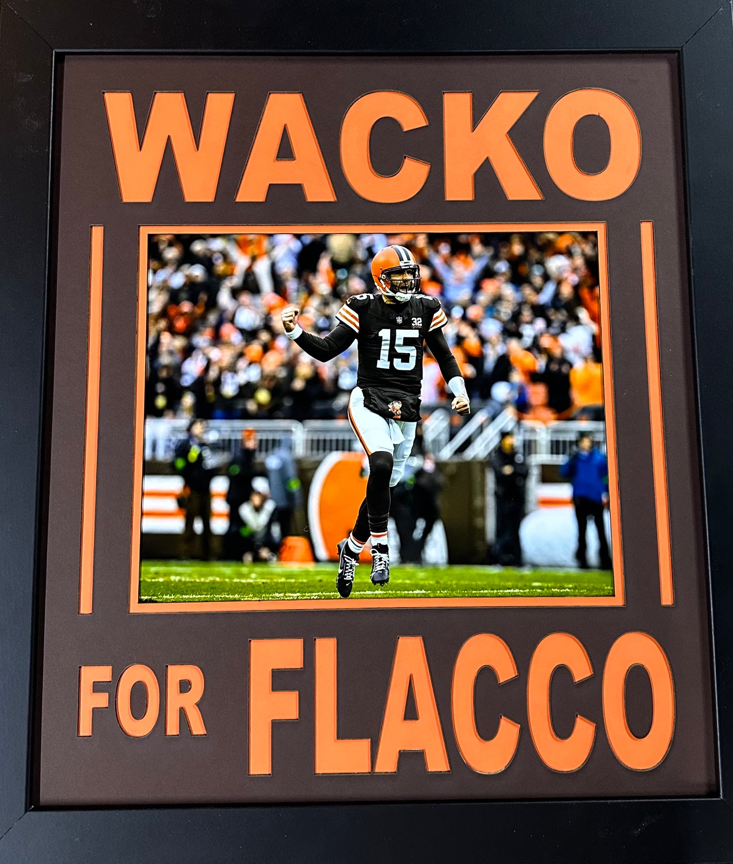 Cleveland Browns Joe Flacco “Wacko For Flacco” Framed 8x10 Photo