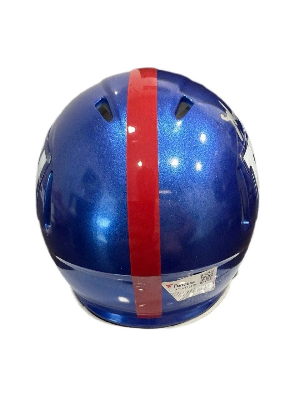 Malik Nabers Signed Autographed New York Giants Riddell Speed Mini Helmet