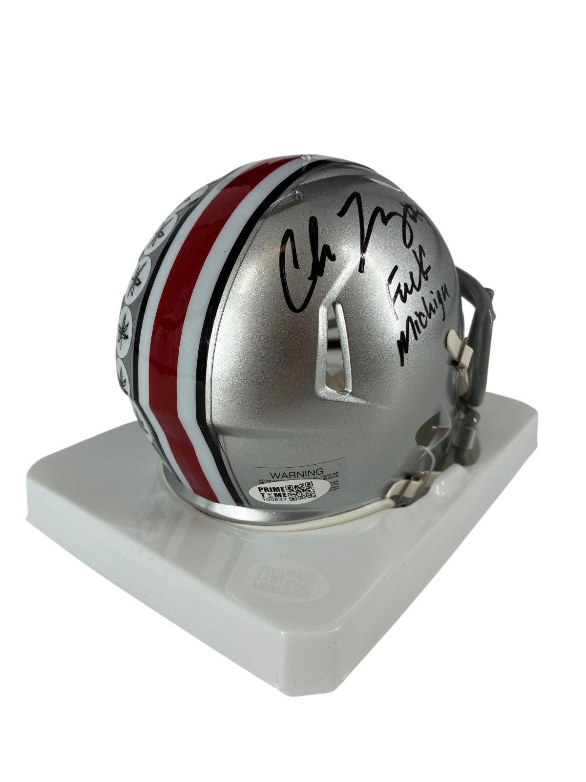 Chase Young Signed Autographed Inscribed Buckeyes Mini Helmet Prime Time Witness
