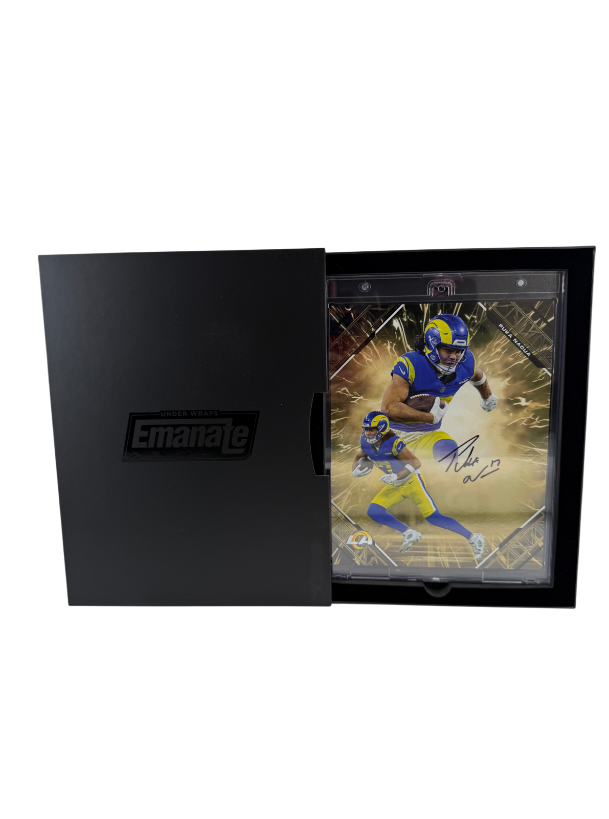 Puka Nacua 2025 Fanatics Emanate Orange /25 Rams 8x10 Autographed Read