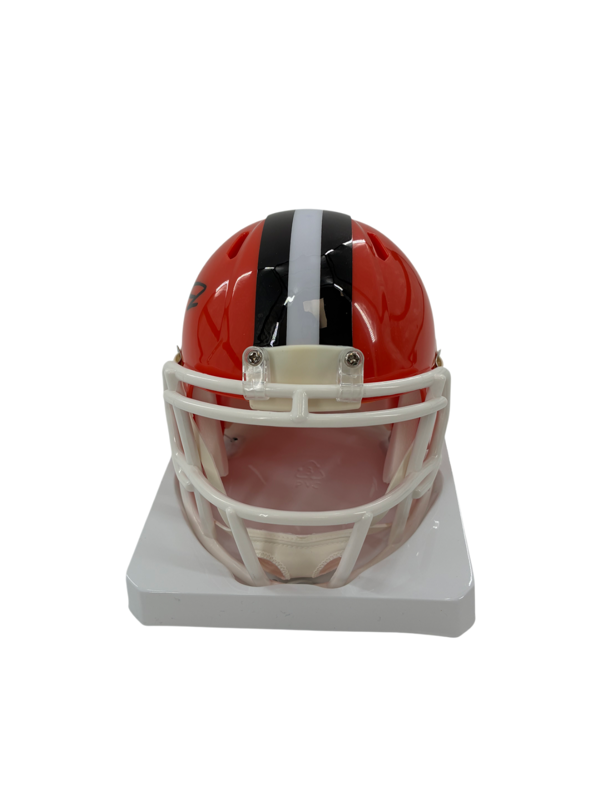 Harold Fannin Jr Signed Autographed Browns Speed Mini Helmet Prime Time Witness