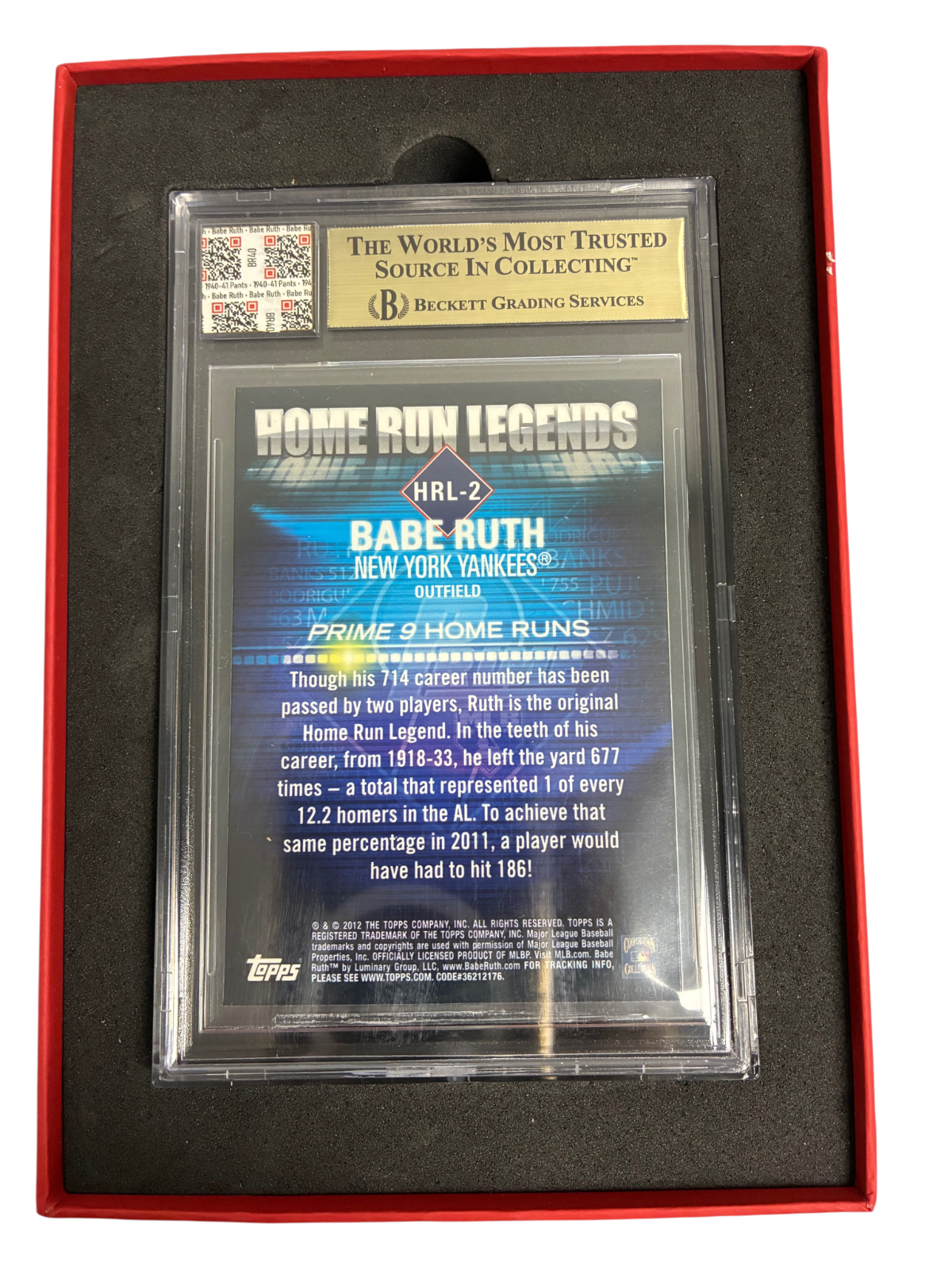 Babe Ruth Jersey Fusion HRL Yankees Exhibition Used Pants BGS 9.5