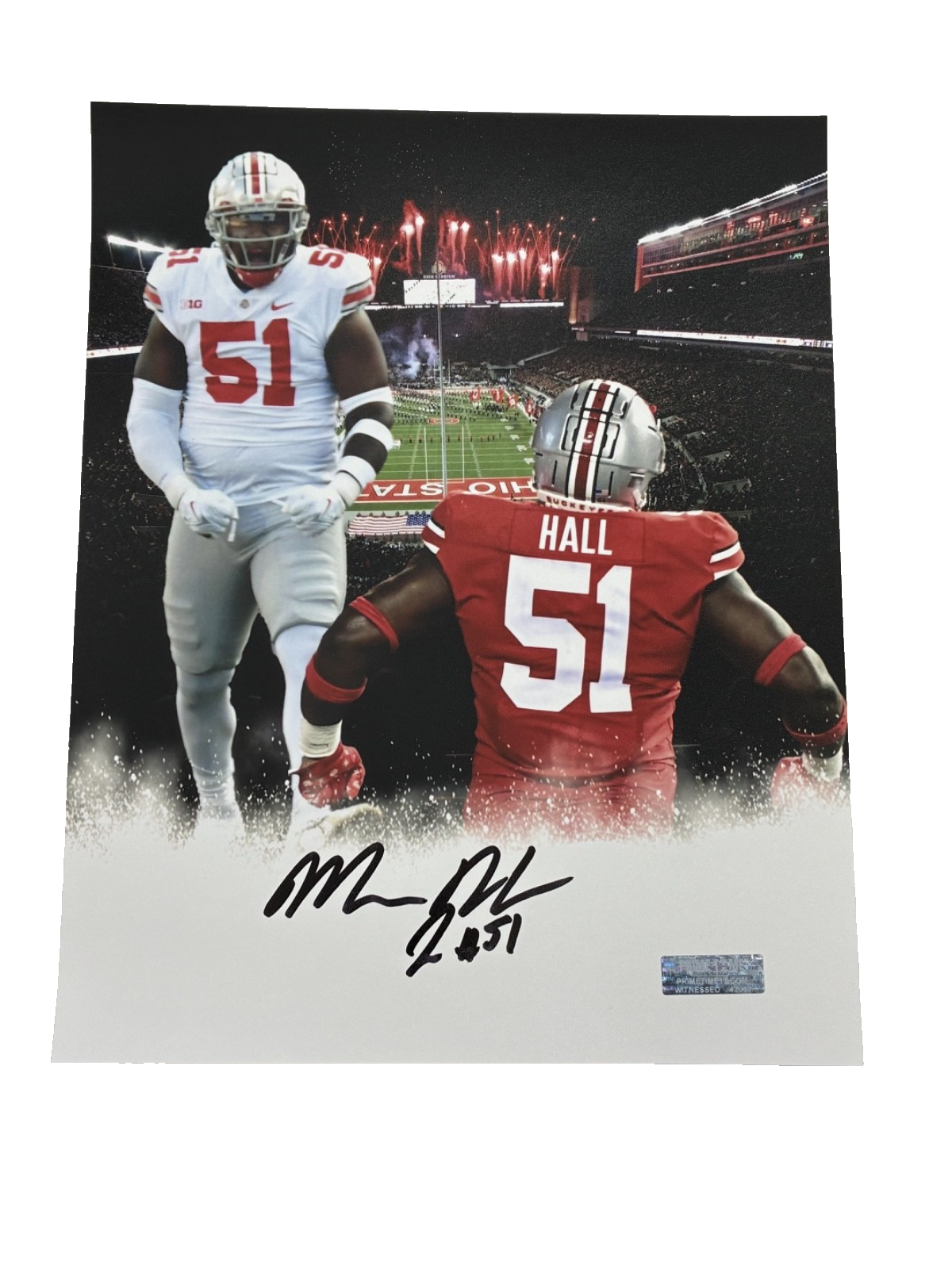 Micheal Hall Jr. Signed Autographed Buckeyes 8x10 Custom Photo Prime Time