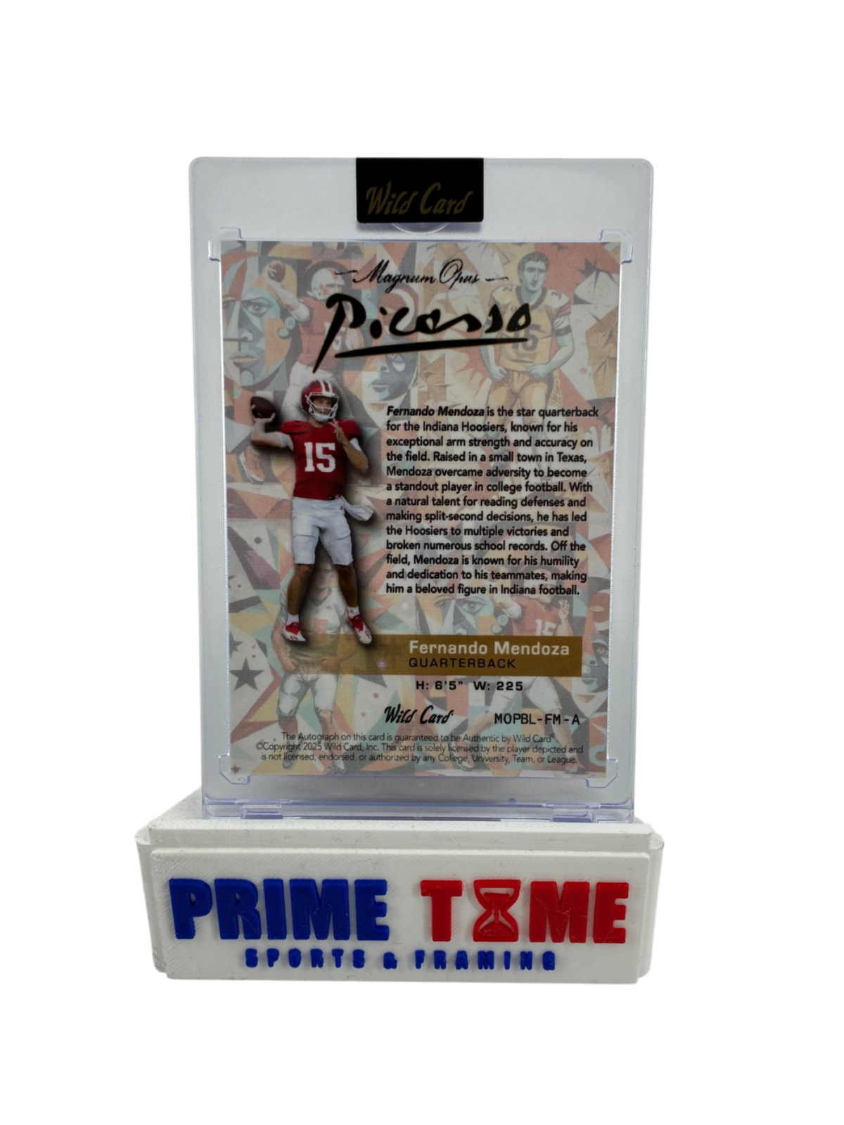 Fernando Mendoza Wild Card True 1/1 Color Match Picasso Auto 1 Of 1