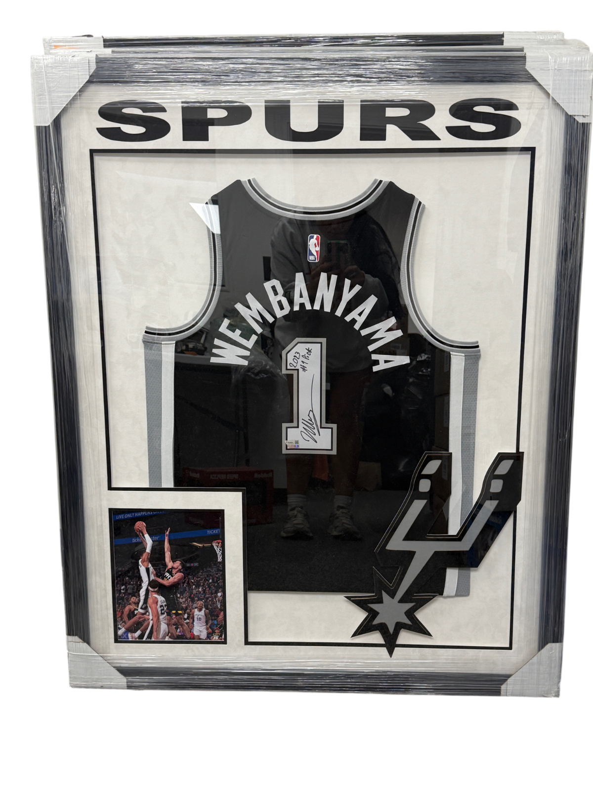Victor Wembanyama Signed Autographed Inscrib Spurs Jersey Custom Framed Fanatics