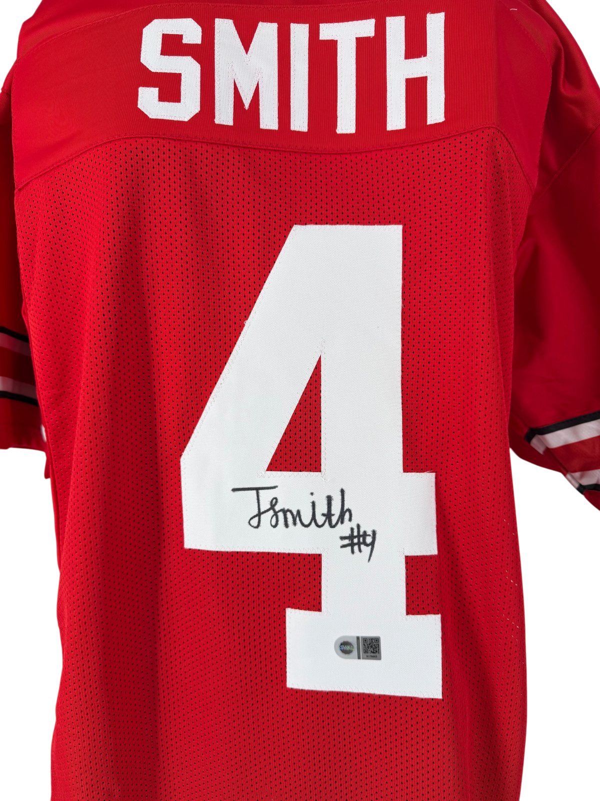 Jeremiah Smith Signed Autographed Buckeyes Custom Red Jersey SWAU COA