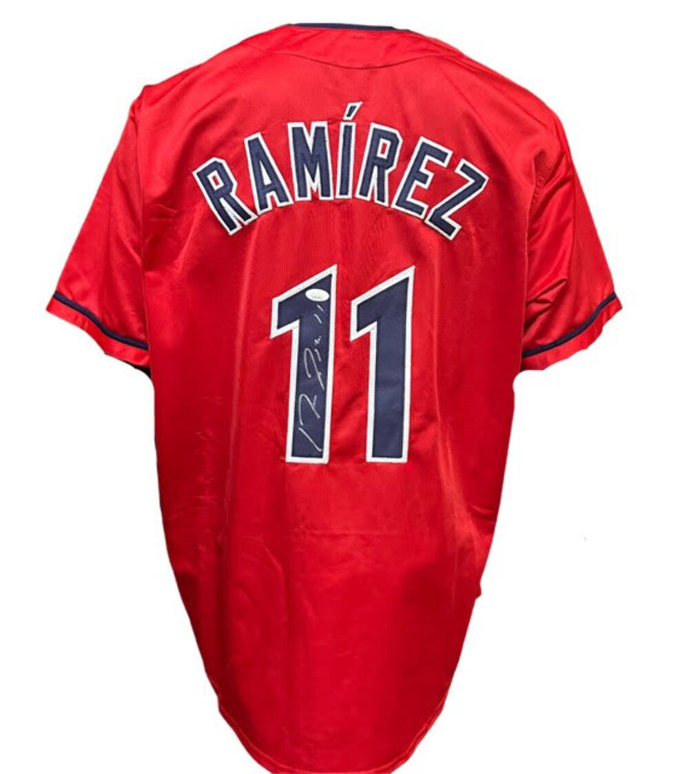 Cleveland Guardians Jose Ramirez Hand Signed Autographed Custom Jersey / JSA COA