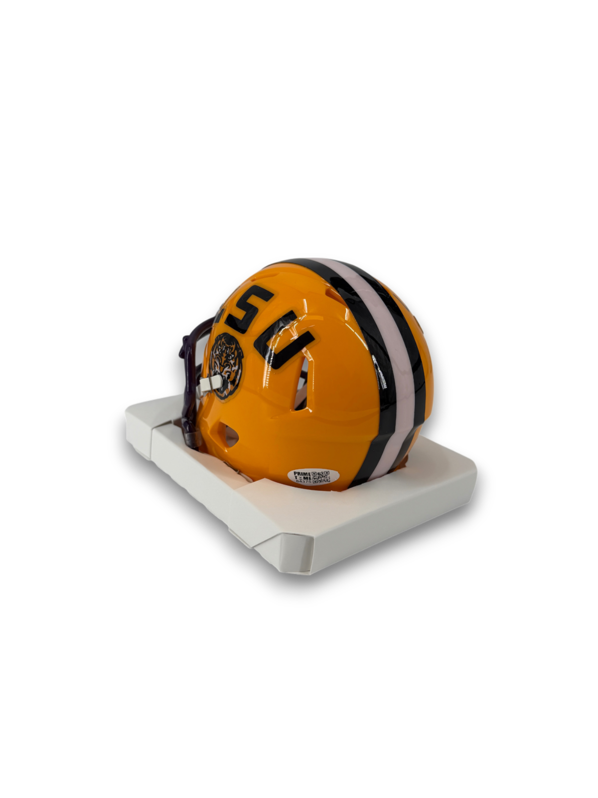 Mansoor Delane Signed Autographed Tigers Mini Helmet Yellow Prime Time Witness