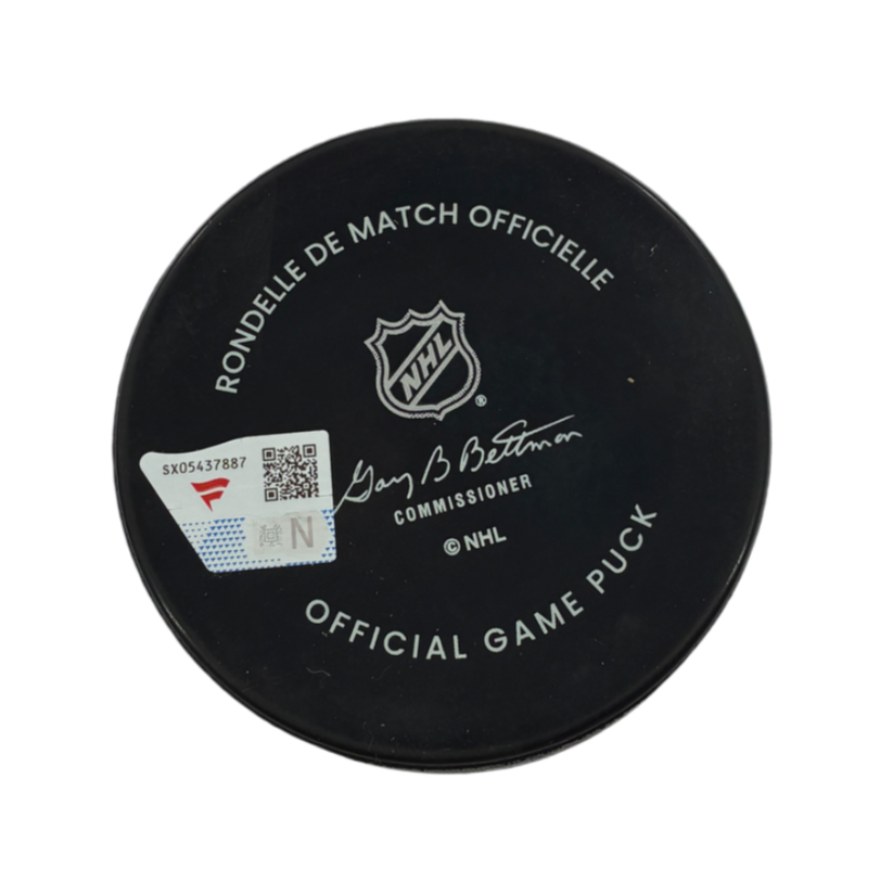 Macklin Celebrini Signed Autographed Sharks Hockey Puck Fanatics COA