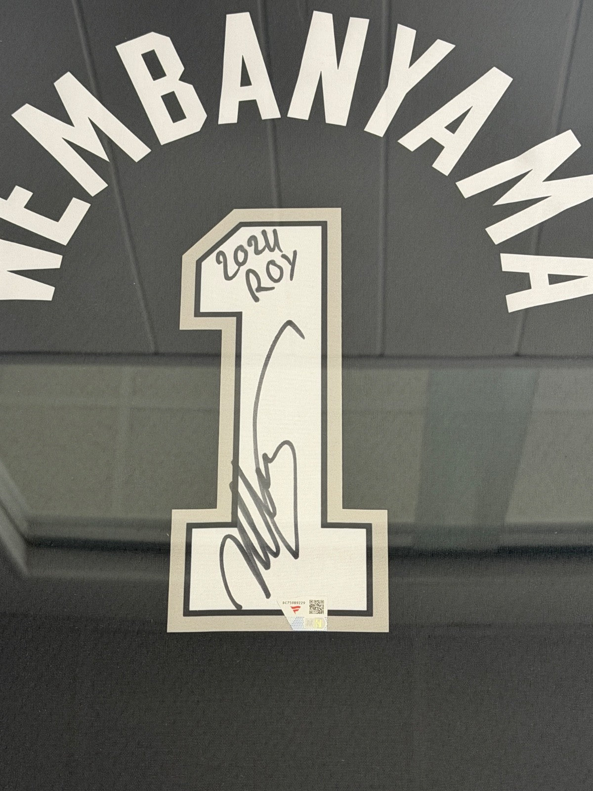 Victor Wembanyama Signed Autographed Spurs Nike Jersey Custom Framed Fanatics