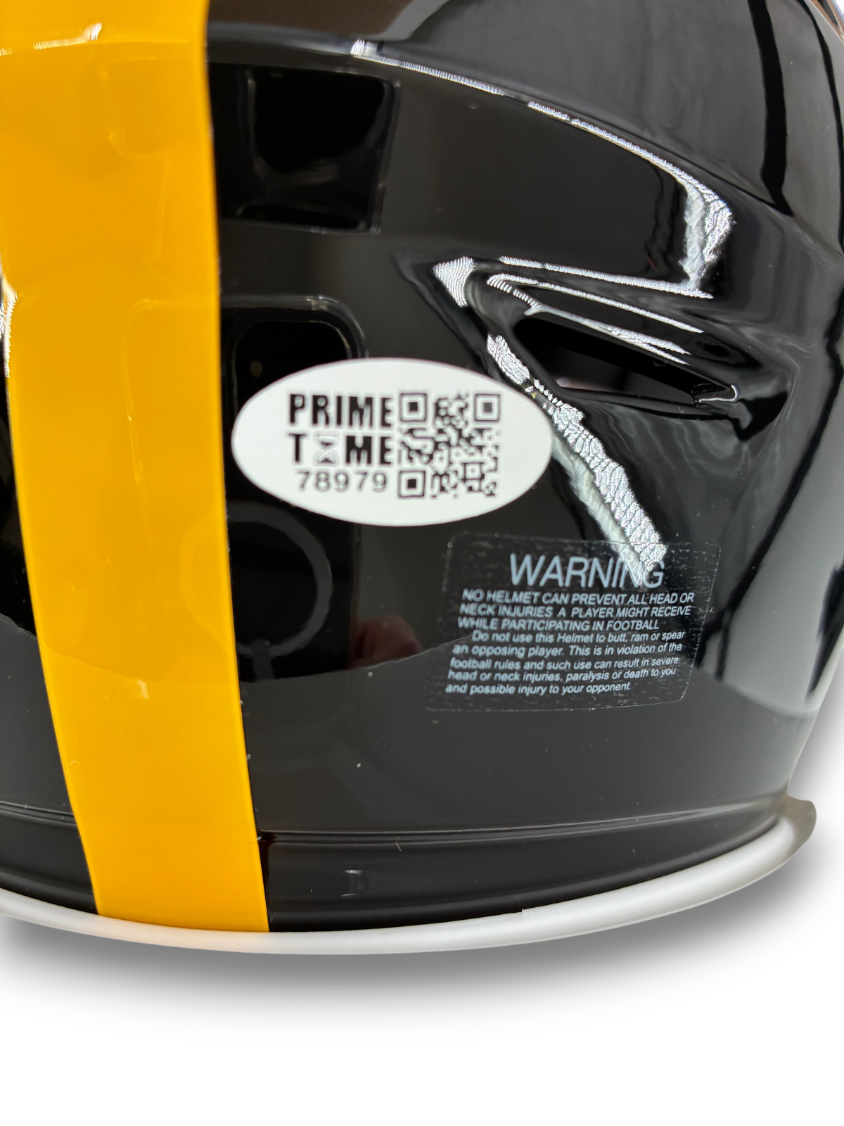 James Harrison Autographed Steelers MIDI Helmet Prime Time Witness