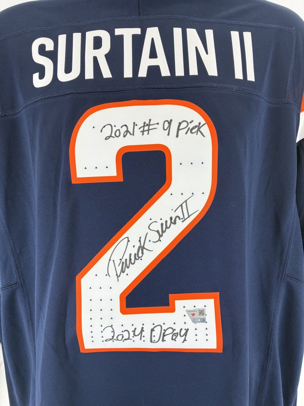 Patrick Surtain II Signed Autographed Inscribed Broncos Nike Jersey Fanatics COA