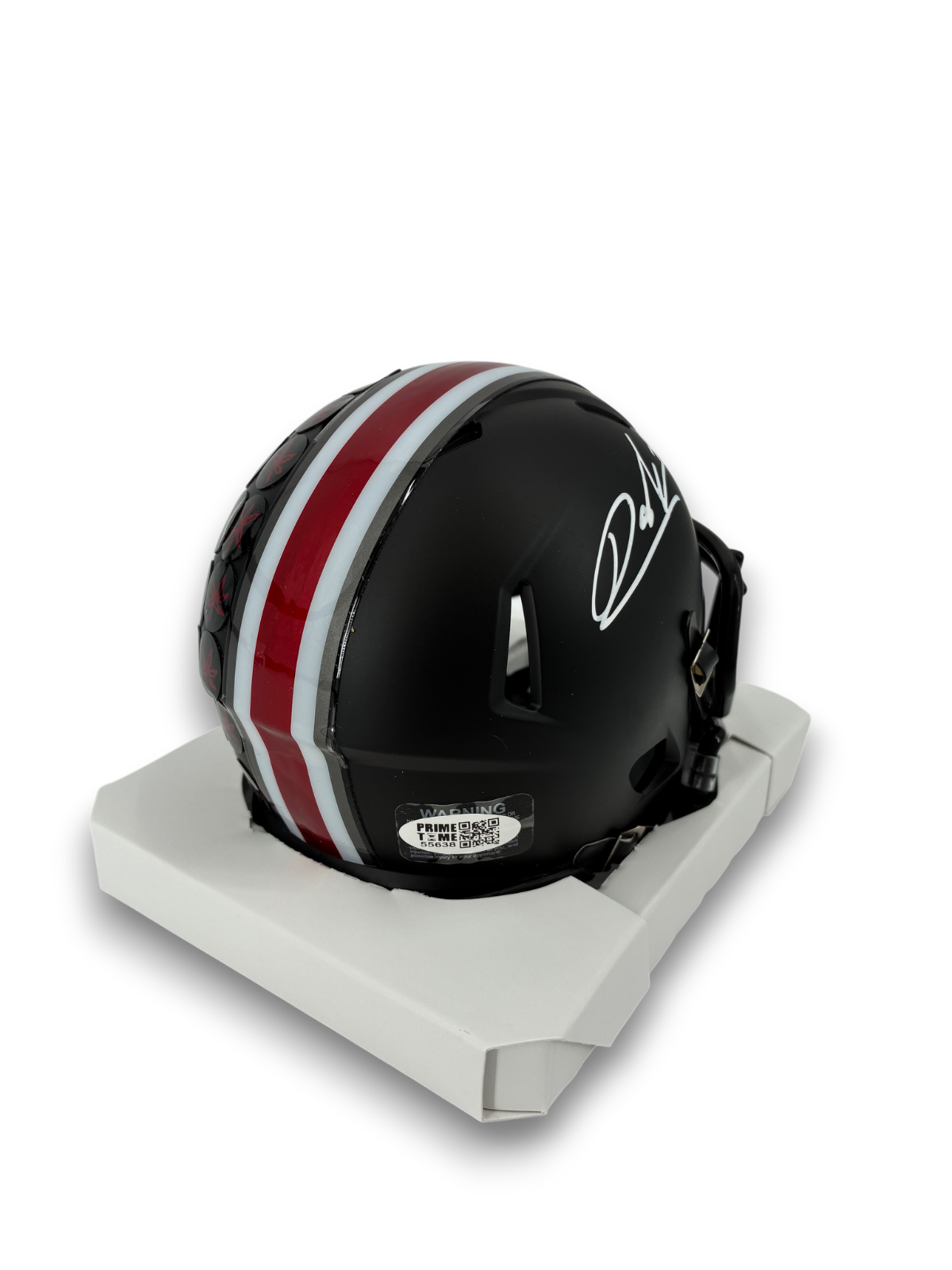 Devin Sanchez Signed Autographed Buckeyes Black Mini Helmet Prime Time Witness