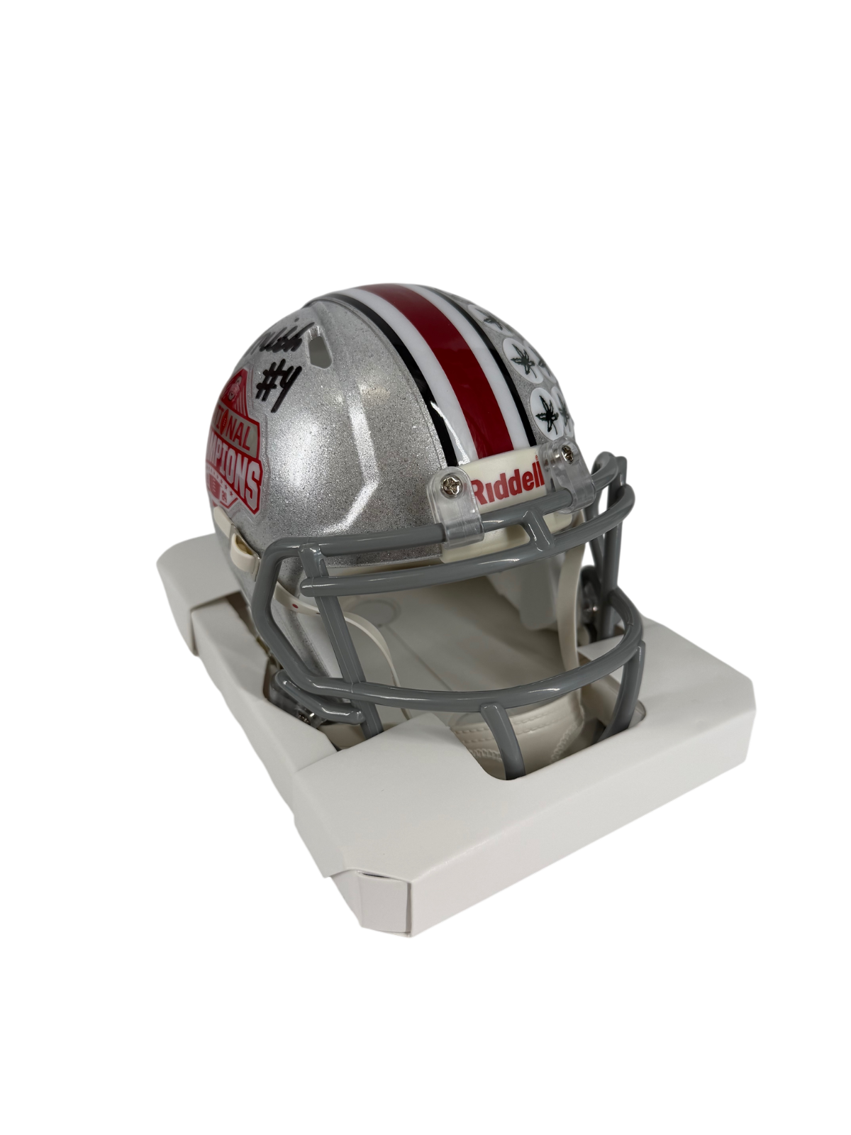 Jeremiah Smith Signed Mini Helmet 2024 National Champions Buckeyes SWAU COA