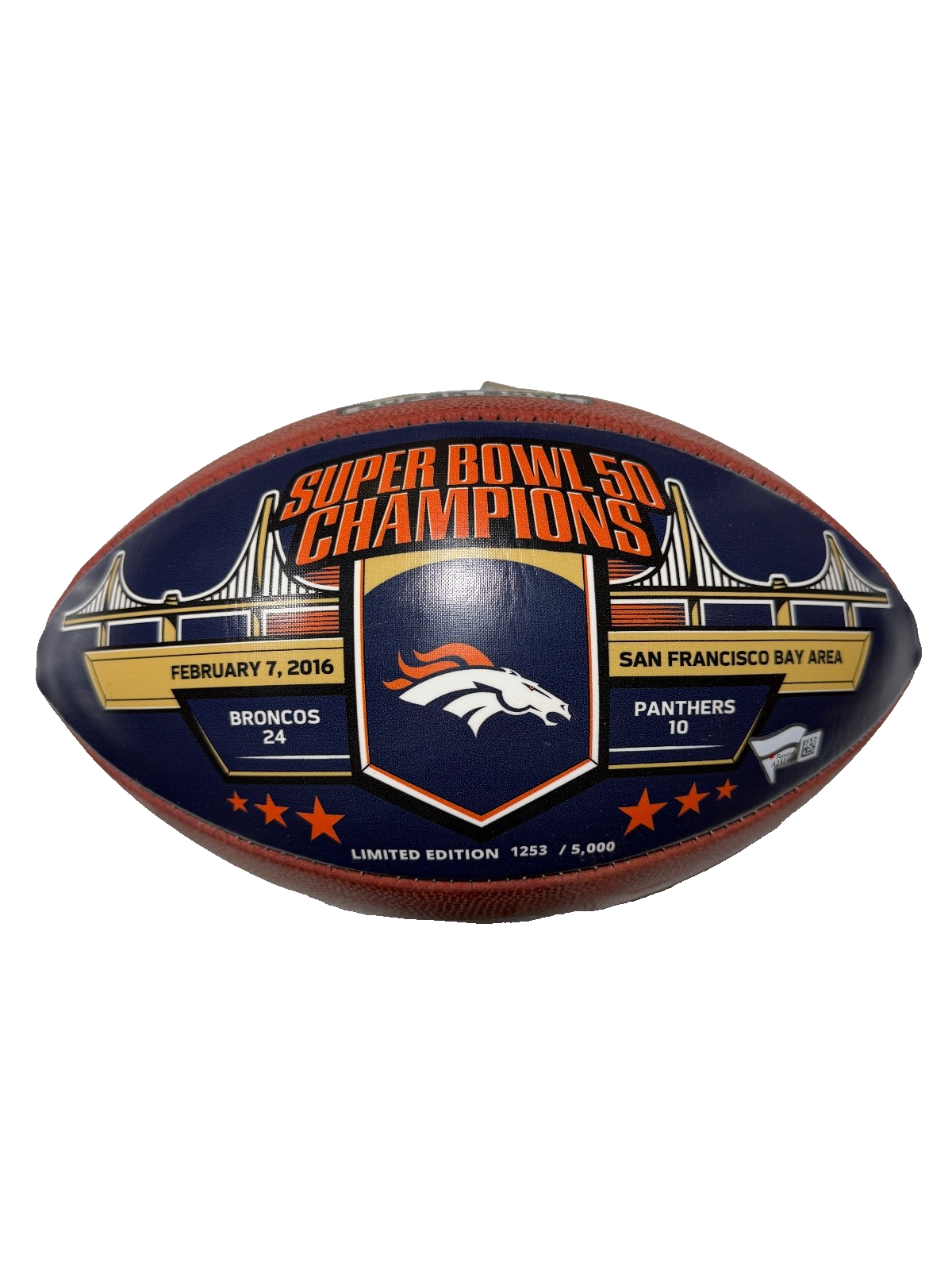 Peyton Manning Signed Autographed Broncos Super Bowl 50 Football Fanatics COA