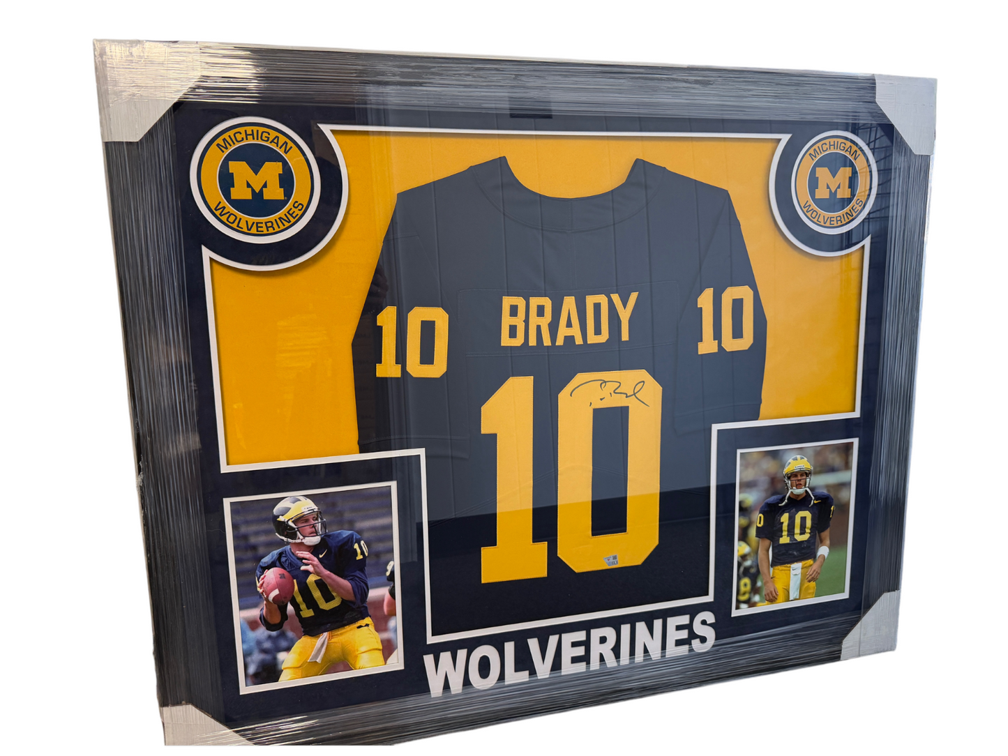 Tom Brady Signed Autographed Wolverines Custom Framed Jersey Fanatics Authentic