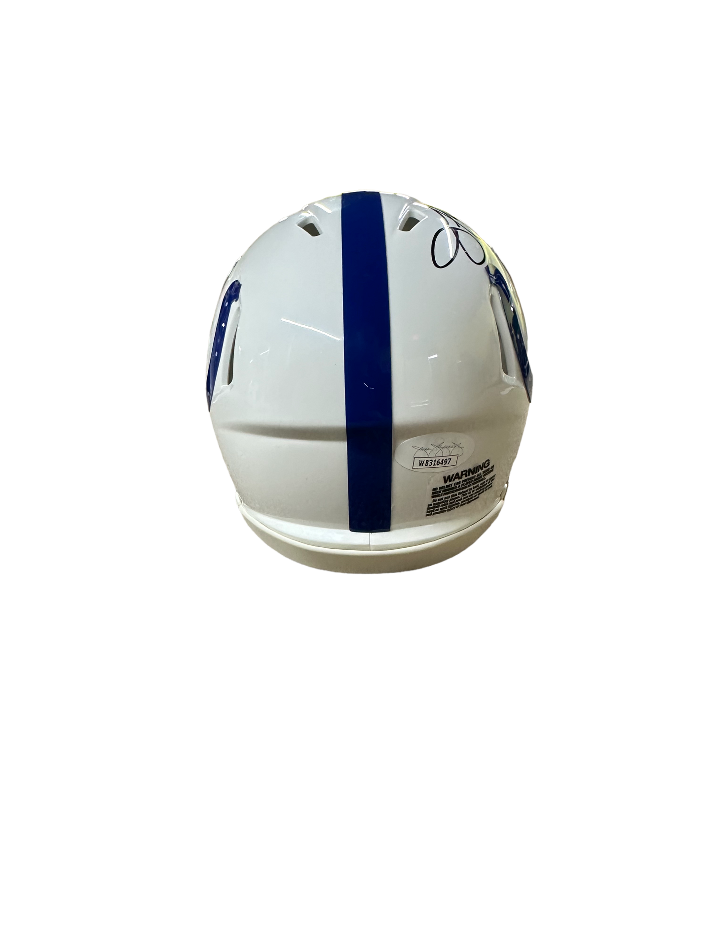 Indianapolis Colts Joe Flacco Hand Signed Autographed Mini Helmet JSA COA