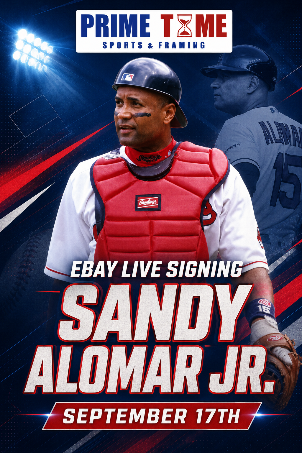 Sandy Alomar JR. Mail-in Ticket for Private Signing on 1 Item YOU WILL NOT MEET Sandy Alomar JR.