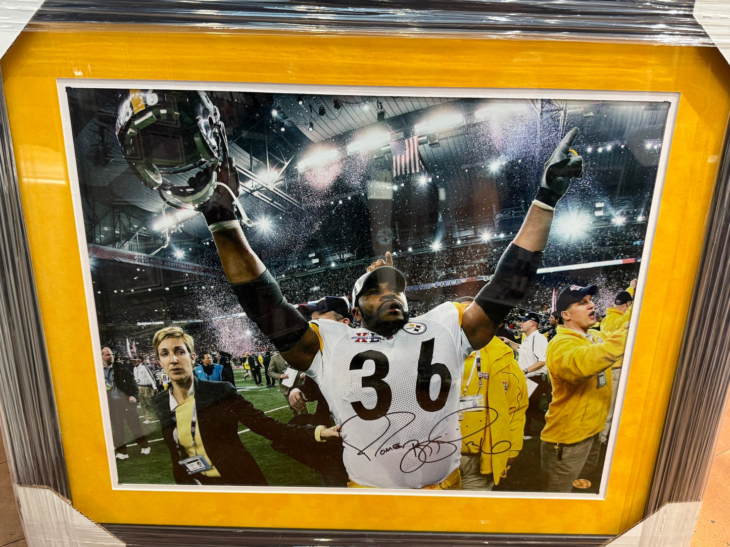 Pittsburgh Steelers Jerome Bettis Signed Autographed 16x20 Photo Custom Framed COA