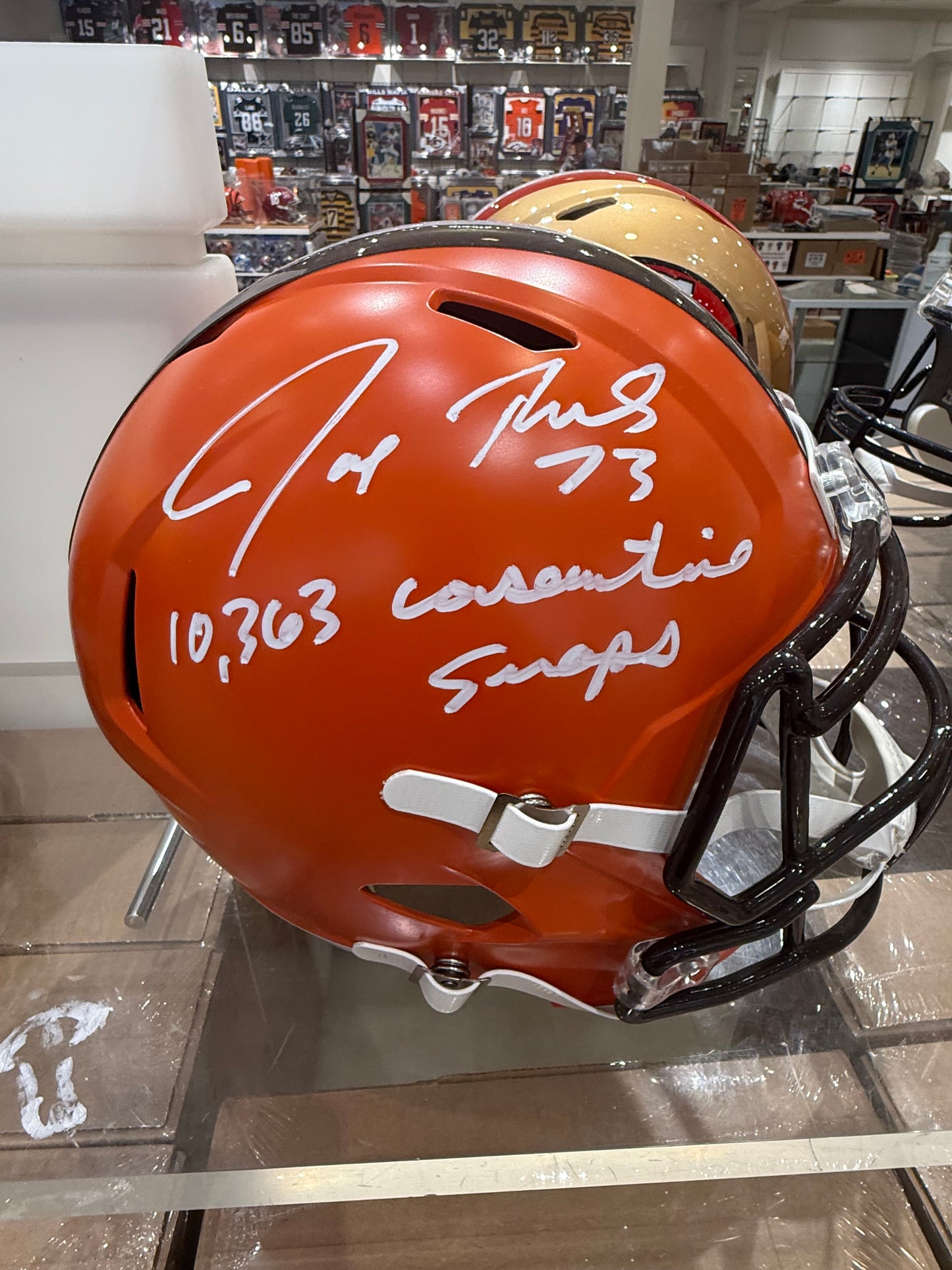Cleveland Browns Joe Thomas Signed Autographed Full Size Helmet Five Star COA
