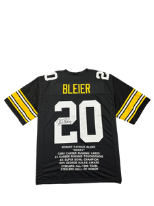 Pittsburgh Steelers Rocky Bleier Hand Signed Autographed Custom Stat Jersey JSA COA