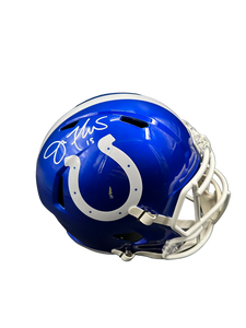 Indianapolis Colts Joe Flacco Hand Signed Autographed Full Size Replica Helmet JSA COA