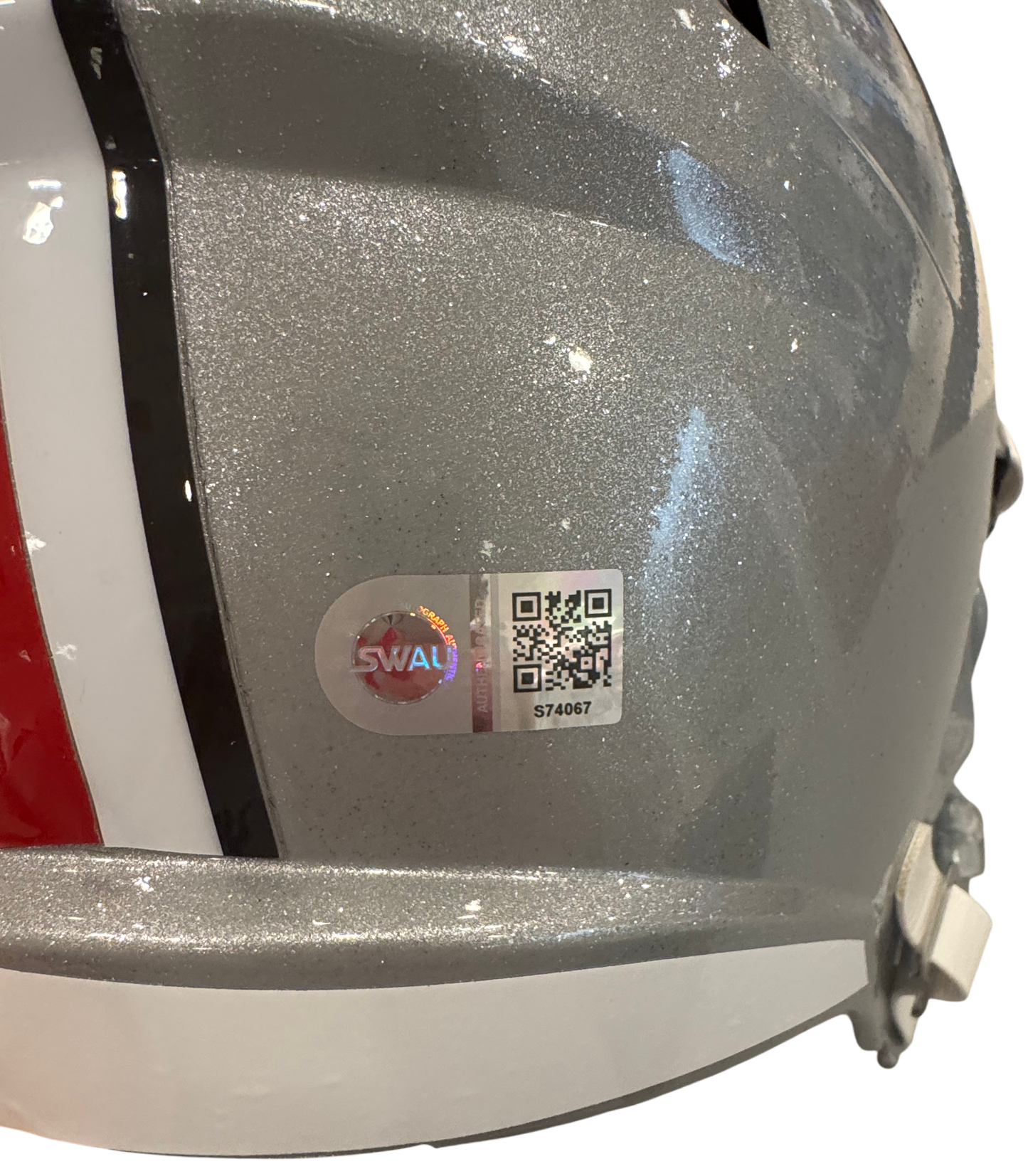 Ohio State Buckeyes Jack Sawyer Hand Signed Autographed Full Size Replica Helmet With “2024 National Champ Scoop and Score” Swau COA