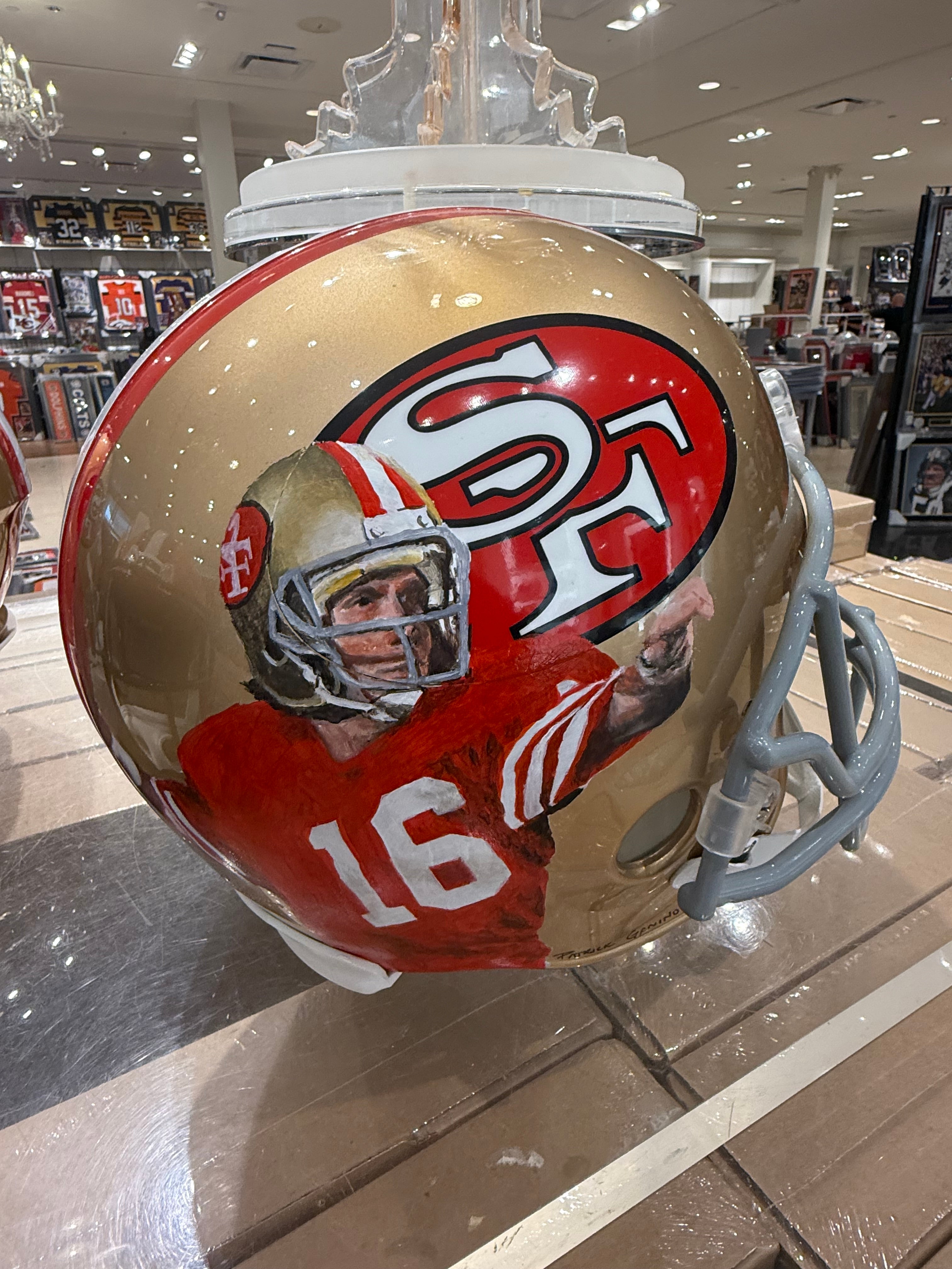 San Francisco 49ers Joe Montana Painted Full Size Helmet – Prime Time  Sports & Framing