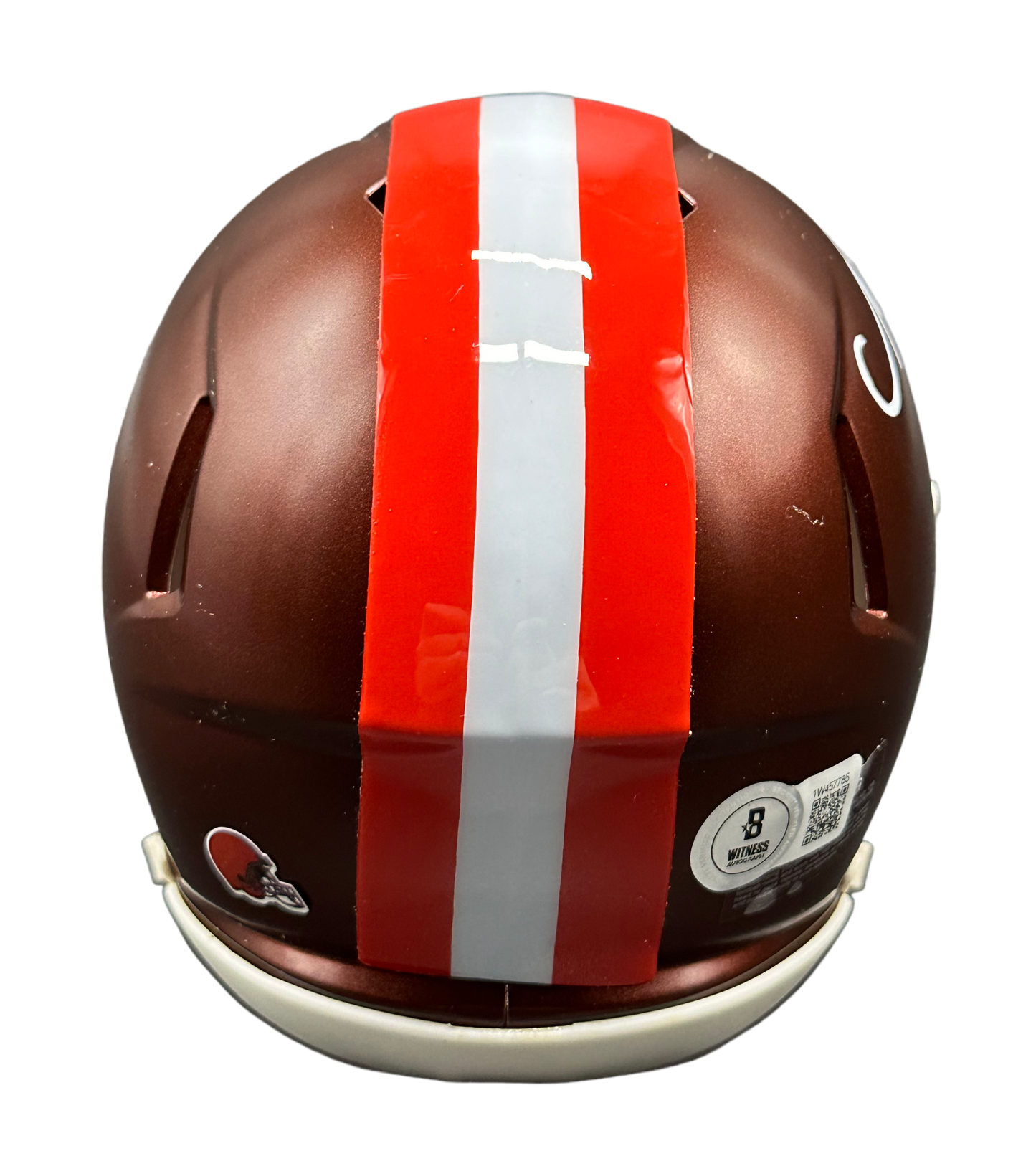 Cleveland Browns Nick Chubb Hand Signed Autographed Flash Mini Helmet with Beckett COA
