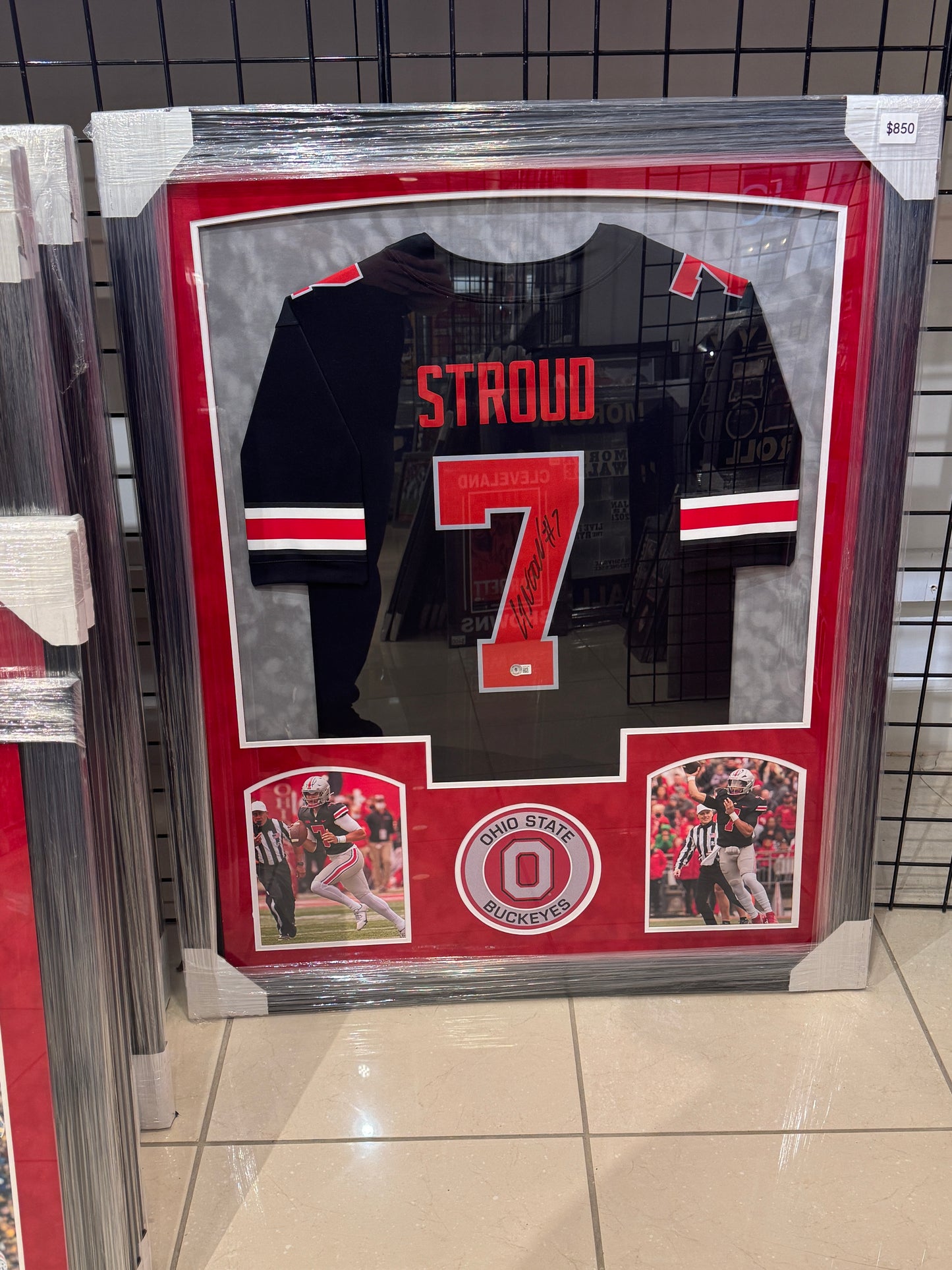 Ohio State Buckeyes CJ Stroud Hand Signed Autographed Jersey Custom Framed BAS COA