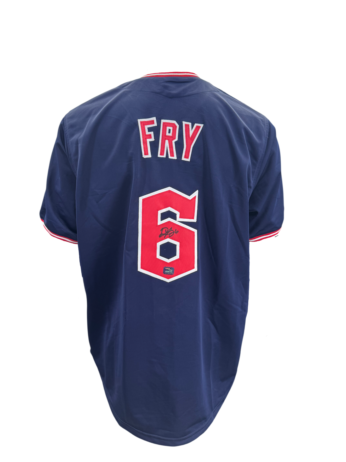 David Fry Signed Autographed Cleveland Guardians Custom Navy Jersey PROVA COA