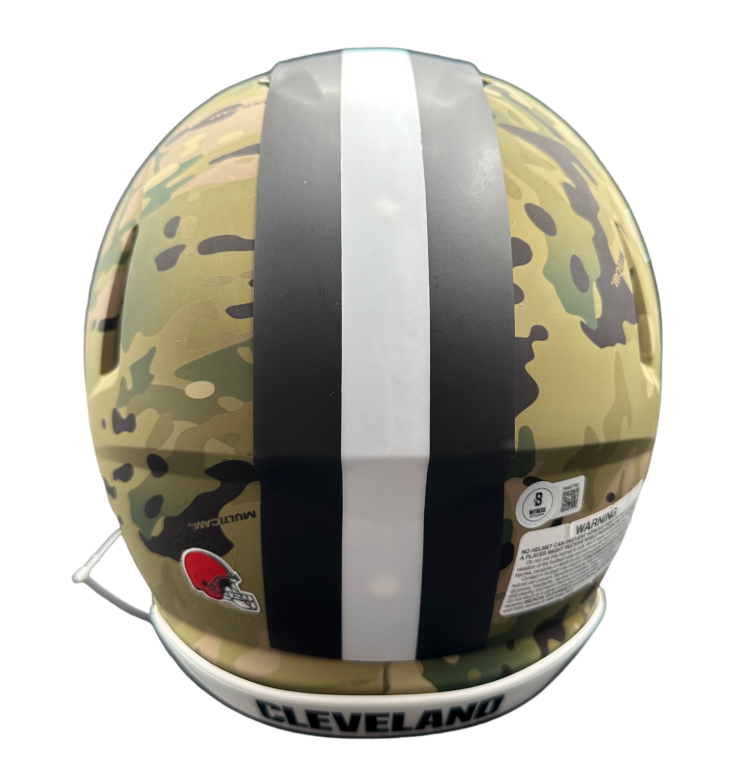 Cleveland Browns Nick Chubb Hand Signed Autographed Full Size Authentic CAMO Helmet Beckett COA