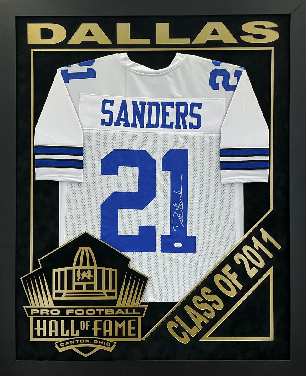 Deion Sanders - EXCLUSIVE PRO FOOTBALL HALL OF FAME FRAMING XL 3D LOGO ...