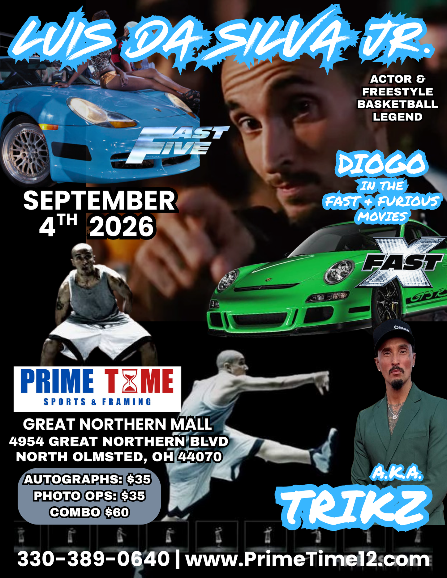Luis Da Silva Jr. 9/4/26 at Great Northern Mall Pre-Sale ticket for autograph signing on any 1 ITEM
