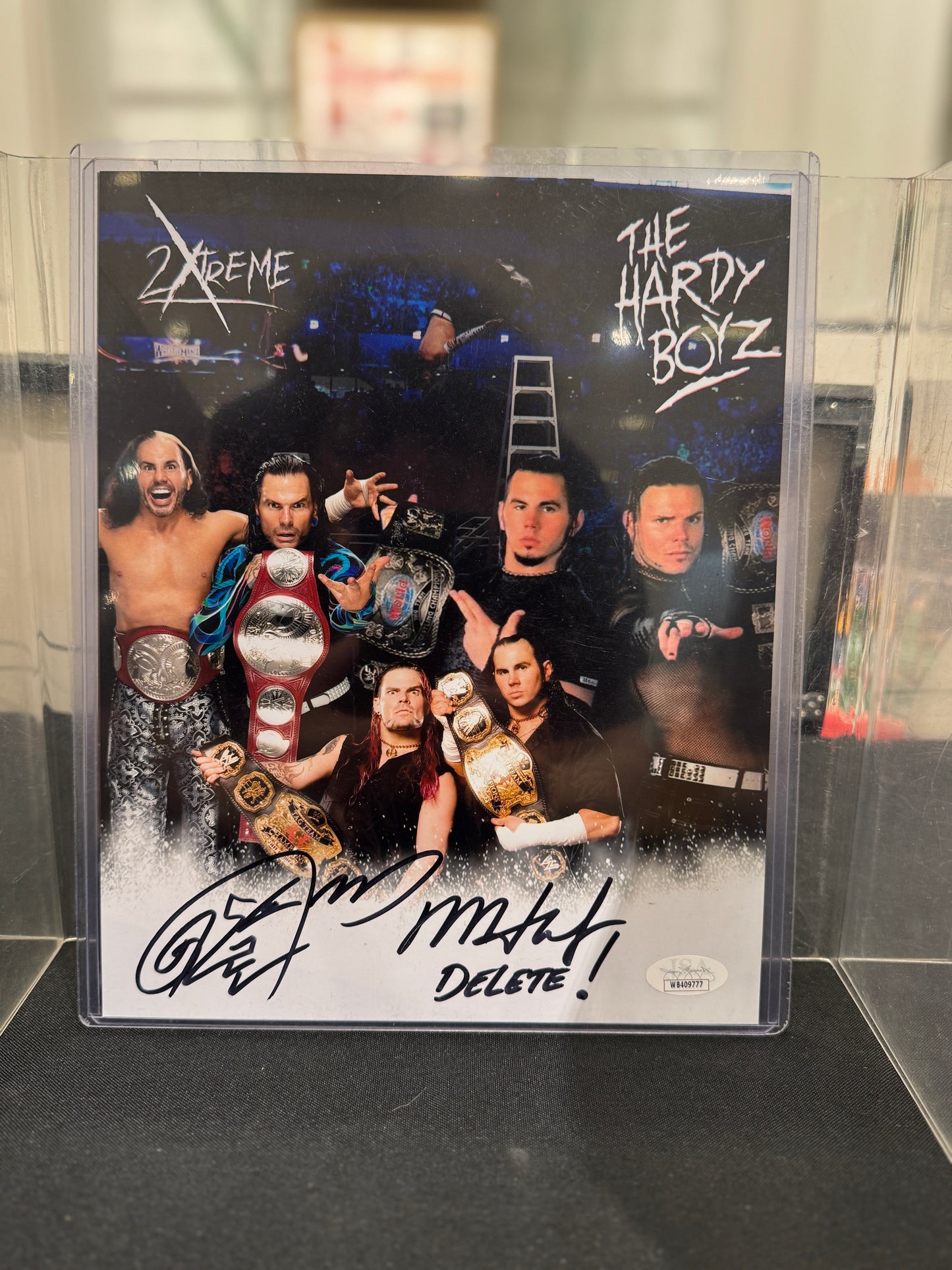 WWE Matt Hardy / Jeff Hardy Hand Signed Autographed 8x10 Photo JSA COA