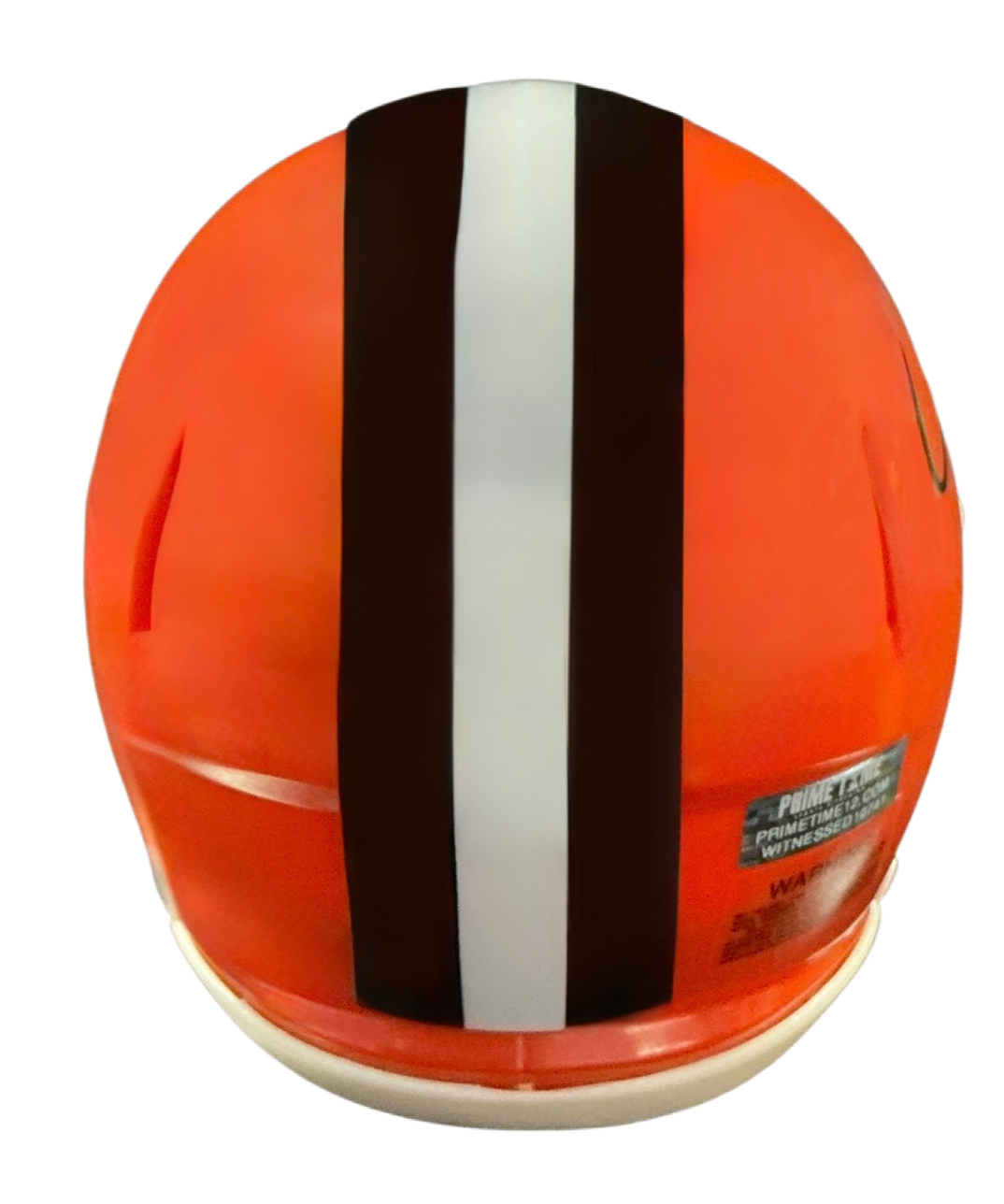 Carson Schwesinger Signed Autographed Cleveland Browns Current Style Orange Mini Helmet Signed in Black includes COA