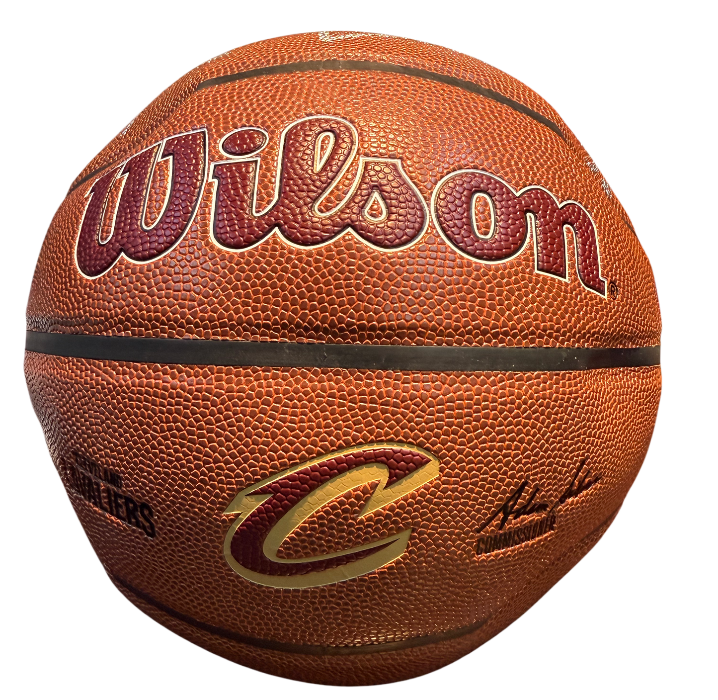 2025 Cleveland Cavaliers Team Signed Basketball Autographed by 4 Cavs including De’Andre Hunter, Isaac Okoro, Jaylon Tyson, & Dean Wade with COA