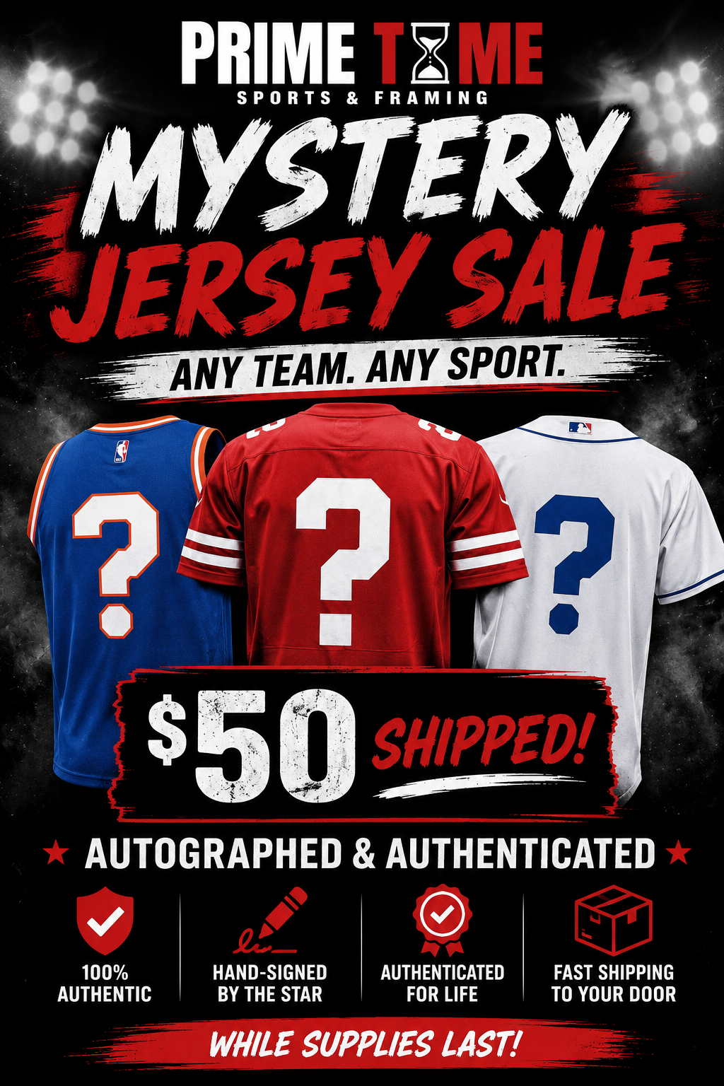 MYSTERY JERSEY SALE Any Team, Any Sport