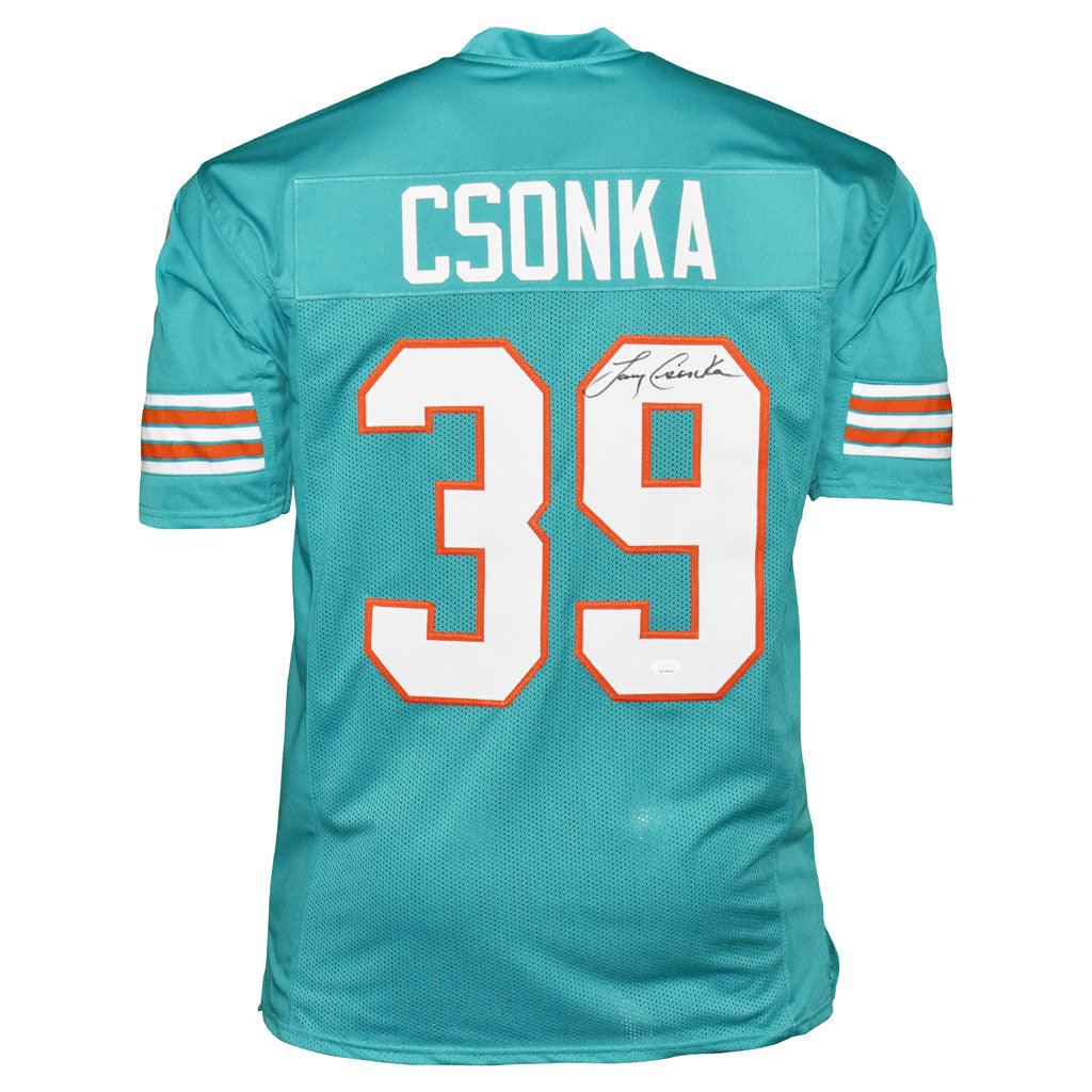 Miami Dolphins Larry Czonka Hand Signed Autographed Custom Teal Jersey JSA COA