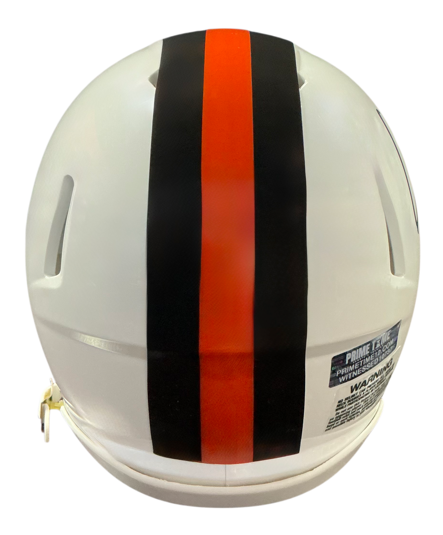Carson Schwesinger Signed Autographed Cleveland Browns White Alternate Mini Helmet Signed in Orange includes COA