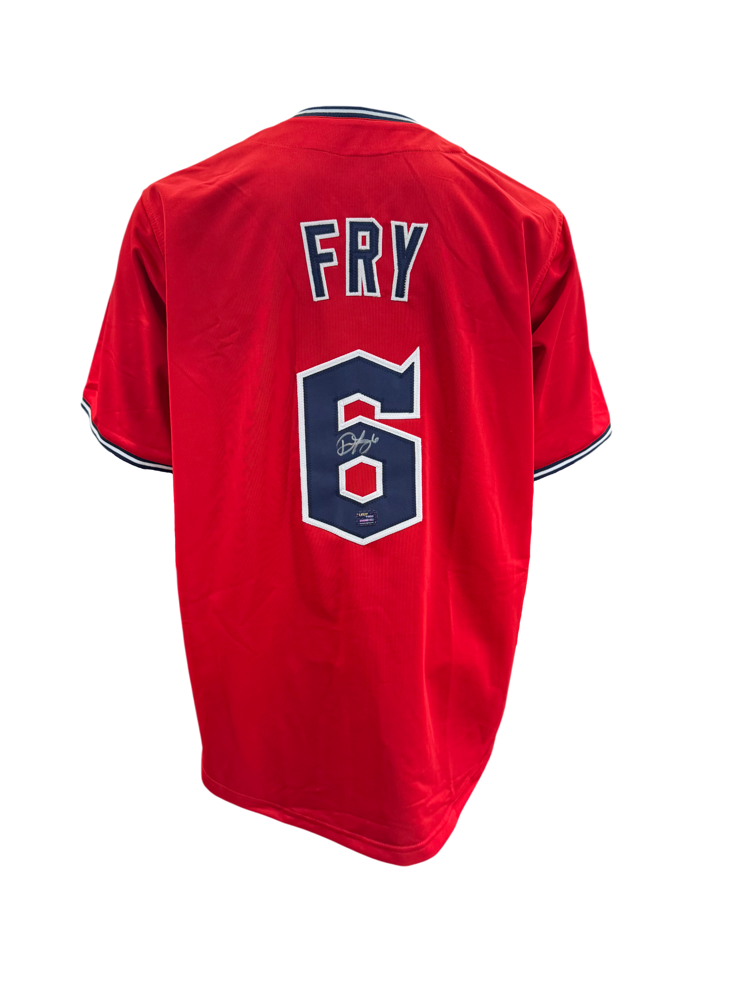 David Fry Signed Autographed Cleveland Guardians Custom Red Jersey PROVA COA